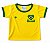 Camiseta Brasil Amarela Bebê Infantil Baby Look Feminina - Imagem 2