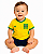 Camiseta Brasil Amarela Bebê Infantil Seleção Torcida Baby - Imagem 1