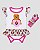 Body Saia Bebê Vitória Com Tiara Oficial - Imagem 2