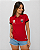 Camisa Polo Vitória Adulto Feminina Vermelha Oficial - Imagem 1