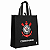 Sacola de Feira Reutilizável Corinthians Preta 39x35cm - Imagem 3