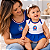 Body Vestido Bahia Bebê Menina Tricolor Torcida Baby - Imagem 2
