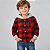 Camisa Xadrez Infantil Menino Manga Longa com Capuz - Imagem 1