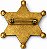 Distintivo Xerife Metal Broche Dourado P/Fantasia Policial - Imagem 5