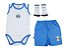 Kit infantil Grêmio Com Body Shorts e Meia Oficial - Imagem 1