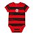 Body Bebê Flamengo Listras Manga Curta Oficial - Imagem 3
