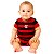 Body Bebê Flamengo Listras Manga Curta Oficial - Imagem 1