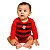 Body Bebê Flamengo Listras Manga Longa Oficial - Imagem 1