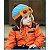 Touca Gorro Bebê Piloto Aviador Azul/Laranja - Imagem 3