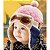 Touca Gorro Bebê Piloto Aviador Cobre Orelhas Rosa - Imagem 2
