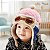 Touca Gorro Bebê Piloto Aviador Cobre Orelhas Rosa - Imagem 3