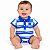 Body Bebê Cruzeiro Pólo Manga Curta Listrado Oficial - Imagem 1