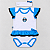 Body Saia Bebê Grêmio Com Tiara 100% Algodão Oficial - Imagem 3