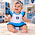 Body Saia Bebê Grêmio Com Tiara 100% Algodão Oficial - Imagem 1