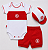 Conjunto Bebê Internacional Body Shorts e Boné Oficial - Imagem 3
