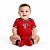 Body e Pantufa São Paulo Vermelho Torcida Baby - Imagem 1