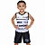 Conjunto Uniforme Infantil Santos Regata Listrado Oficial - Imagem 1
