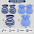 Kit 2 Pares Luva Bebê Azul Bebê Listrado Zip - Imagem 3