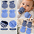 Kit 2 Pares Luva Bebê Azul Bebê Listrado Zip - Imagem 2