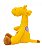 Pelúcia Girafa Amarela Pintas Coloridas 37cm - Imagem 3