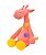 Pelúcia Girafa Rosa Pintas Coloridas 37cm - Imagem 1