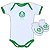 Body e Pantufa Bebê Palmeiras Branco - Torcida Baby - Imagem 1