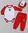 Kit Bebê São Paulo Conjunto Com Body Calça e Boné Oficial - Imagem 2