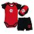 Kit Bebê Flamengo Com Body Shorts Boné Oficial 3 Pçs - Imagem 2