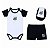 Kit Conjunto Bebê Santos Com Body Shorts e Boné Oficial - Imagem 2