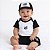 Kit Conjunto Bebê Santos Com Body Shorts e Boné Oficial - Imagem 1