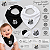 Kit Babador Bandana Santos Preto e Branco Oficial - Imagem 2