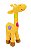 Pelúcia Girafa Amarela Com Pintas Coloridas 34 cm - Imagem 1