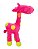 Pelúcia Girafa Rosa Com Pintas Coloridas 34cm - Imagem 3