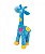 Pelúcia Girafa Azul Com Pintas Coloridas 34 cm - Imagem 4