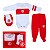 Kit Bebê Internacional 3 Pçs Body Calça e Boné Oficial - Imagem 1