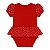 Body Vestido Bebê São Paulo FC Vermelho Babado Poá Oficial - Imagem 3