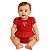 Body Vestido Bebê São Paulo FC Vermelho Babado Poá Oficial - Imagem 1