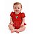 Body Vestido Bebê São Paulo FC Vermelho Babado Poá Oficial - Imagem 1