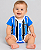 Body Bebê Grêmio Retrô Tricolor Oficial - Imagem 1