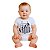 Body Bebê Santos Branco Com Estampa do Escudo Oficial - Imagem 1