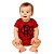 Body Bebê Flamengo Vermelho Escudo Oficial - Imagem 1