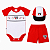 Conjunto Bebê São Paulo Body Shorts e Boné Oficial - Imagem 2