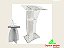 Púlpito De Acrílico Tradicional Nobre 02 Curvo 1PC Com Mesa Assistente - Imagem 5