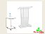 Púlpito De Acrílico Tradicional  Nobre 04  U1PC Com Mesa Assistente - Imagem 2