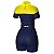 Macaquinho ciclismo feminino Brasil Amarelo e Azul ref 1472 v5901 - Imagem 2