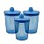 Kit com 3 Copos de Transição 250ml Azul - Clingo - Imagem 1