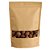 Saco Stand Up Pouch Kraft Com Visor e Zíper 12 x 19 cm - Pacote com 50 Unidades - Imagem 2