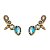 Brinco Earcuff Indicolite Ross Ouro - Imagem 1