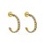 Brinco Argola Cristal Básica Ouro - Imagem 1