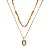 Colar Duplo Rosa Resort Ouro - Imagem 1